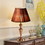 Costway 87652309 13" Antique Brass  Bedroom LED Bulb  Table Lamp