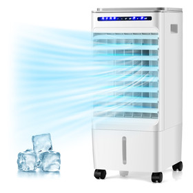 Costway 87691305 3-in-1 Evaporative Portable Air Cooler with 3 Modes include Remote Control-White