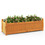 Costway 89213456 Wooden Rectangular Garden Bed with Drainage System-Natural