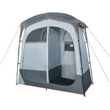 Costway 89234675 2 Rooms Oversize Privacy Shower Tent with Removable Rain Fly and Inside Pocket-Gray