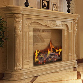 Costway 89632710 9 pcs Ceramic Fireplace Imitation Wood Propane Log Set