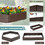Costway 89637542 Raised Garden Bed Set for Vegetable and Flower-Brown