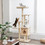 Costway 89754316 67 Inch Modern Cat Tree Tower with Top Perch and Sisal Rope Scratching Posts-Natural