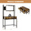 Costway 90627358 Industrial Vanity Table with 3-Height Adjustable Mirror Bag-Brown
