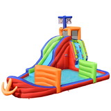 Costway 90827543 6-in-1 Kids Pirate Ship Water Slide Inflatable Bounce House with Water Guns Without Blower