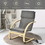 Costway 91024857 Modern Fabric Upholstered Bentwood Lounge Chair-Gray
