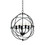 Costway 91648320 20 Inch 5 Lights Metal Chandelier with Pivoting Interlocking Rings