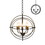 Costway 91648320 20 Inch 5 Lights Metal Chandelier with Pivoting Interlocking Rings