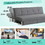 Costway 91670835 3-Seat Convertible Sofa Bed with 2 Large Drawers and 3 Adjustable Angles