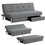 Costway 91670835 3-Seat Convertible Sofa Bed with 2 Large Drawers and 3 Adjustable Angles