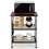 Costway 91726583 3-Tier Kitchen Serving Cart Utility Standing Microwave Rack with Hooks Brown