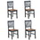 Costway 91763508 Set of 4 Dining Chair Spindle Back Wooden Legs