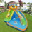 Costway 92061758 Kids Inflatable Water Slide Bouncing House with Carrying Bag and 480W Blower