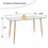 Costway 92415876 Modern Glass Rectangular Dining Table with Metal Legs