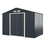 Costway 93016547 9 x 6 Feet Metal Storage Shed for Garden and Tools-Gray