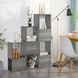 Costway 93750182 Freestanding Display Shelf for Living Room-Gray