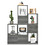 Costway 93750182 Freestanding Display Shelf for Living Room-Gray