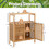 Costway 94156370 Bamboo Bathroom Floor Storage Cabinet with Shutter Doors-Natural