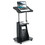 Costway 95684713 Adjustable Mobile Standing Desk Cart with Tilt Desktop and Cabinet-Black