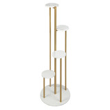 Costway 96815427 4-Tier 48.5 Inch Metal Plant Stand-White