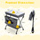 Costway 16073429 Portable Adjustable Height Newborn Nursery Organizer with wheel-Gray