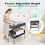 Costway 42178693 Portable Baby Changing Table with Wheels and 4-position Adjustable Heights-Gray