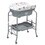 Costway 84236159 Portable Baby Changing Table with Storage Basket and Shelves-Gray