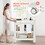 Costway 48697513 Mobile Diaper Changing Station with Storage Shelves and Boxes-Beige