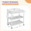 Costway 19874526 Mobile Changing Table with Waterproof Pad and 2 Open Shelves-White
