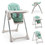 Costway 39816570 Baby Folding High Chair Dining Chair with Adjustable Height and Footrest-Green