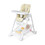 Costway 84719260 Baby Convertible Folding Adjustable High Chair with Wheel Tray Storage Basket -Beige