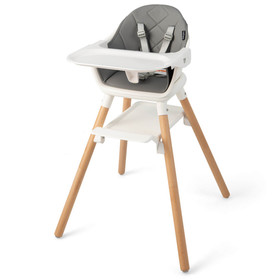 Costway 65719834 6-in-1 Baby High Chair with Removable Dishwasher and Safe Tray-White