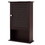 Costway 67984025 Bathroom Wall Mount Storage Cabinet Single Door with Height Adjustable Shelf-Rustic Brown