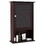 Costway 67984025 Bathroom Wall Mount Storage Cabinet Single Door with Height Adjustable Shelf-Rustic Brown