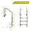 Costway 86712945 3-Step Stainless Steel Swimming Pool Ladder with Anti-Slip Step