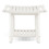 Costway 75928361 Waterproof Bath Stool with Curved Seat and Storage Shelf-White
