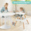 Costway 03861245 5-in-1 Baby Wooden Convertible High Chair -Gray
