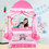 Costway 82309146 Portable Baby Playpen Crib Cradle with Carring Bag-Pink