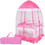 Costway 82309146 Portable Baby Playpen Crib Cradle with Carring Bag-Pink