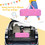 Costway 82309146 Portable Baby Playpen Crib Cradle with Carring Bag-Pink