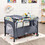 Costway 31968057 5-in-1 Baby Nursery Center Foldable Toddler Bedside Crib with Music Box