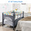 Costway 31968057 5-in-1 Baby Nursery Center Foldable Toddler Bedside Crib with Music Box