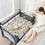 Costway 31968057 5-in-1 Baby Nursery Center Foldable Toddler Bedside Crib with Music Box