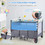 Costway 31968057 5-in-1 Baby Nursery Center Foldable Toddler Bedside Crib with Music Box