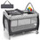 Costway 17240368 3-in-1 Portable Baby Playard with Zippered Door and Toy Bar-Gray