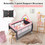Costway 17240368 3-in-1 Portable Baby Playard with Zippered Door and Toy Bar-Pink