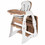 Costway 07894631 3 in 1 Infant Table and Chair Set Baby High Chair-Brown