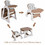 Costway 07894631 3 in 1 Infant Table and Chair Set Baby High Chair-Brown