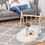 Costway 58964023 Portable 3 Wooden Newborn Baby Exercise Activity Gym Teething Toys Hanging Bar-Blue