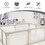 Costway 86423759 Baby Playpen Extra Large Kids Activity Center Safety Play-White